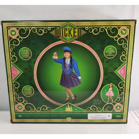 WICKED Shiz University Uniform Costume Hat Lantern Light Up Girls 4-6X Dress Up - Picture 12 of 16